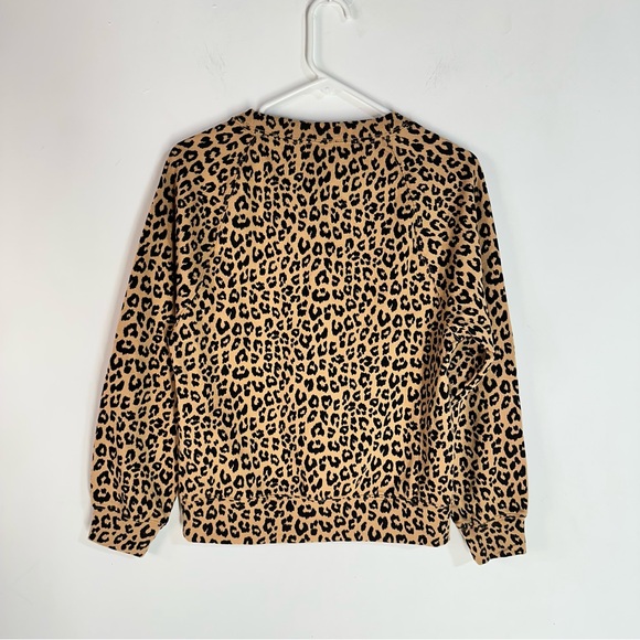 GAP Women's Logo Leopard Print Sweatshirt - Brown and Black Size XXS NEW - Picture 8 of 12